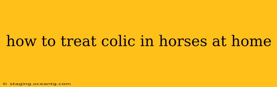 how to treat colic in horses at home