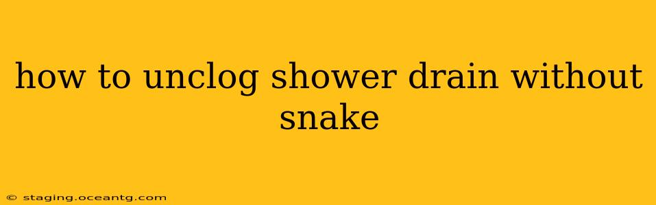 how to unclog shower drain without snake