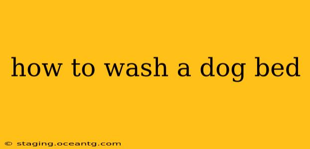 how to wash a dog bed