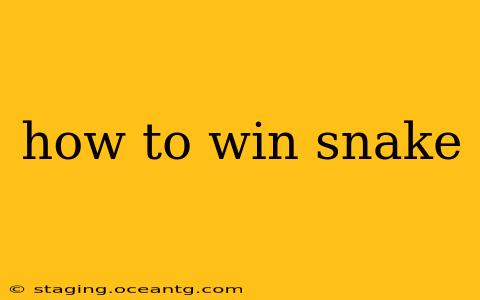 how to win snake