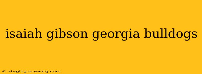 isaiah gibson georgia bulldogs
