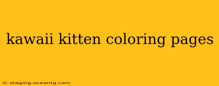 kawaii kitten coloring pages