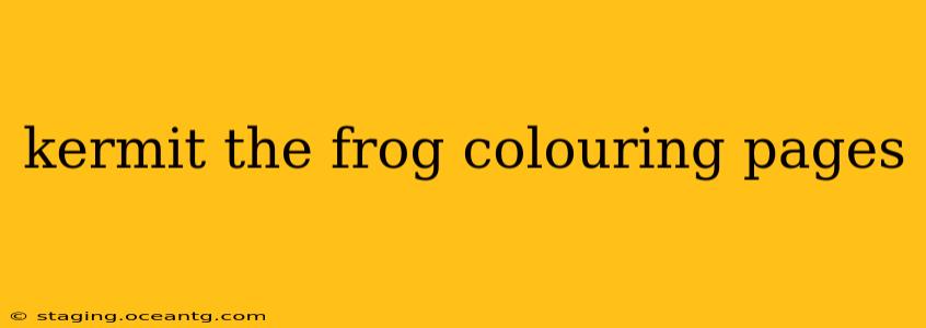kermit the frog colouring pages