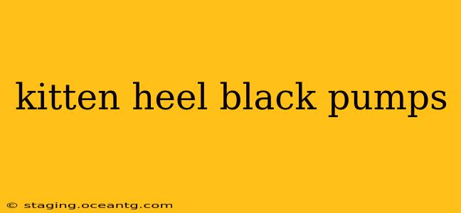 kitten heel black pumps