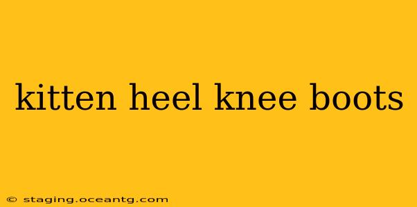 kitten heel knee boots