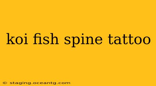 koi fish spine tattoo