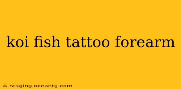 koi fish tattoo forearm