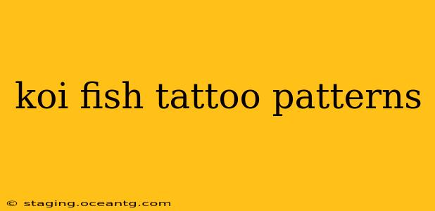 koi fish tattoo patterns