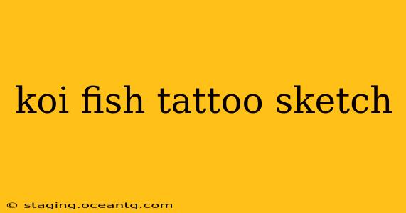 koi fish tattoo sketch