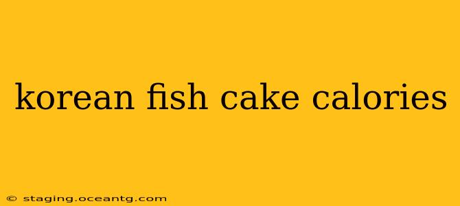 korean fish cake calories