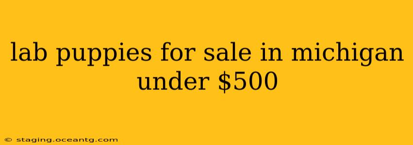 lab puppies for sale in michigan under $500