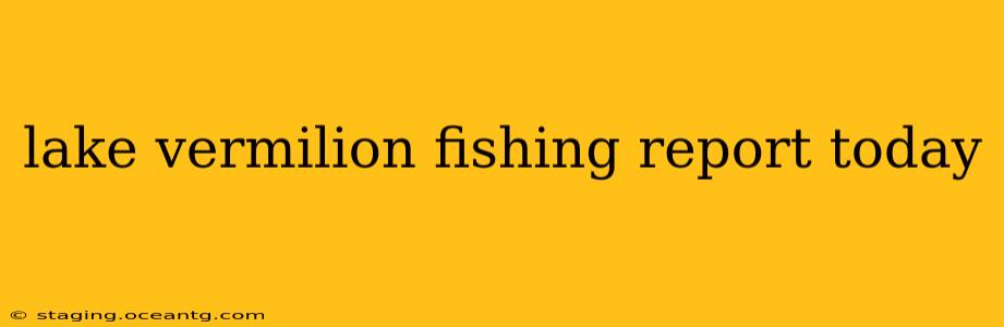 lake vermilion fishing report today