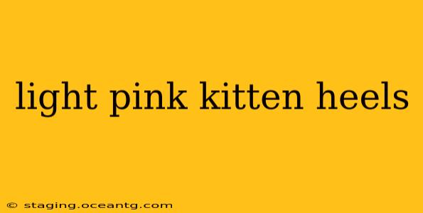 light pink kitten heels