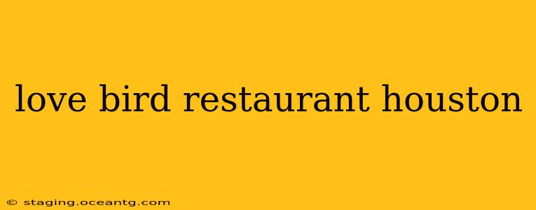 love bird restaurant houston