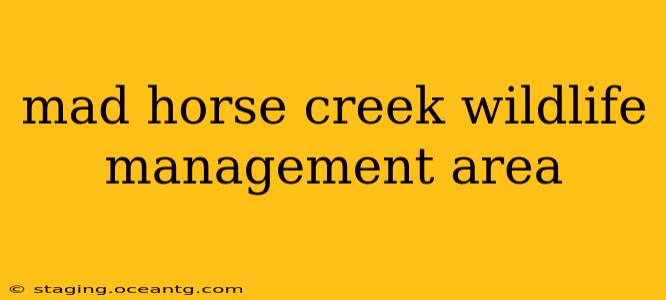 mad horse creek wildlife management area