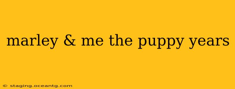 marley & me the puppy years