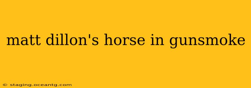 matt dillon's horse in gunsmoke