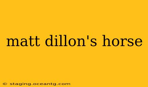 matt dillon's horse