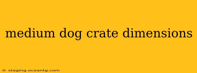 medium dog crate dimensions