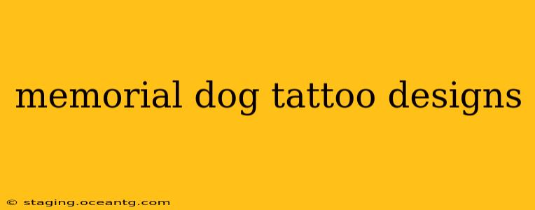 memorial dog tattoo designs