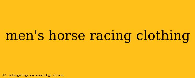 men's horse racing clothing