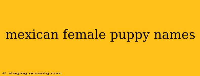 mexican female puppy names