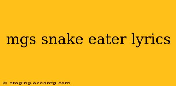 mgs snake eater lyrics