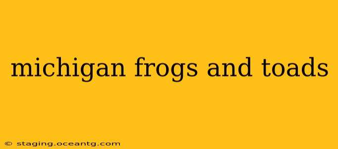 michigan frogs and toads
