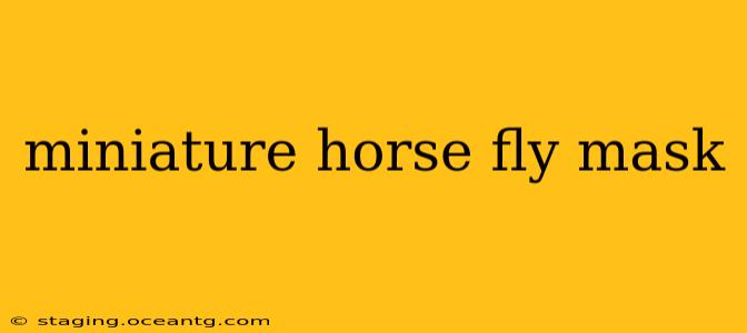 miniature horse fly mask