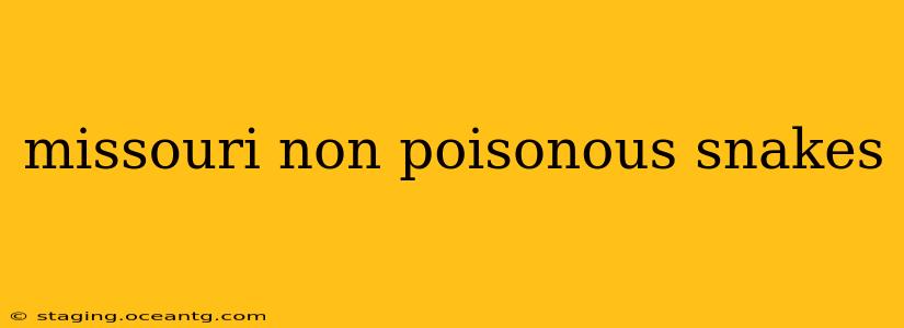 missouri non poisonous snakes