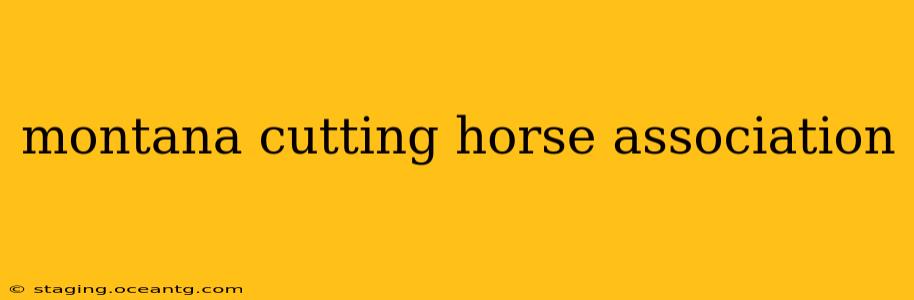 montana cutting horse association