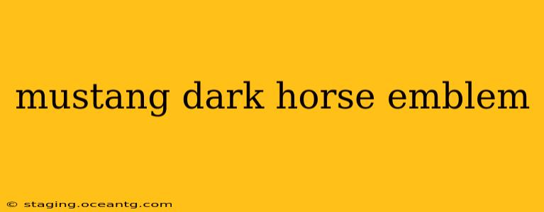 mustang dark horse emblem