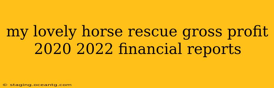 my lovely horse rescue gross profit 2020 2022 financial reports