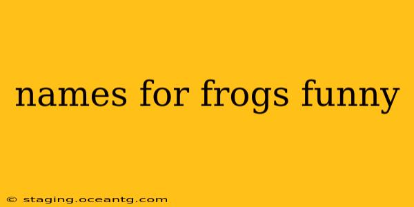 names for frogs funny