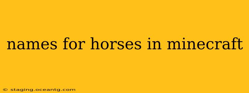 names for horses in minecraft