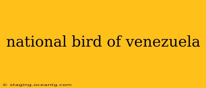 national bird of venezuela