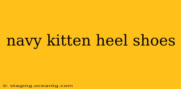 navy kitten heel shoes