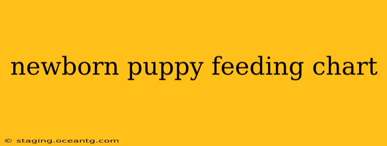 newborn puppy feeding chart