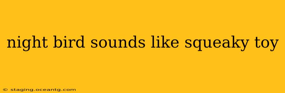 night bird sounds like squeaky toy