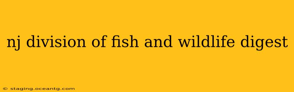 nj division of fish and wildlife digest