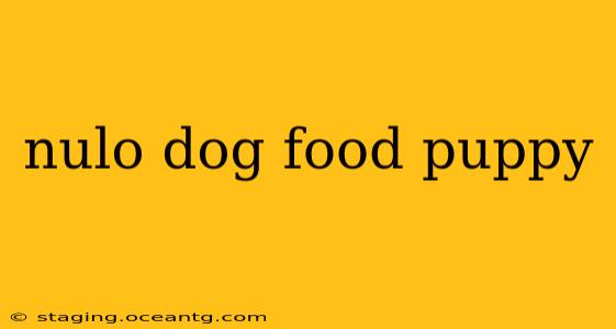 nulo dog food puppy