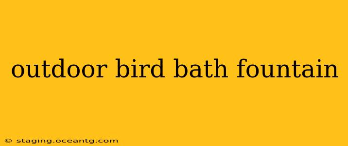 outdoor bird bath fountain