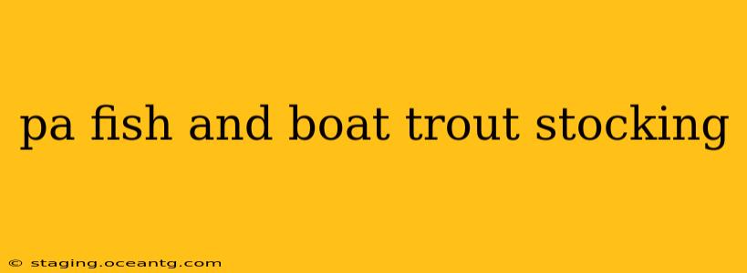 pa fish and boat trout stocking