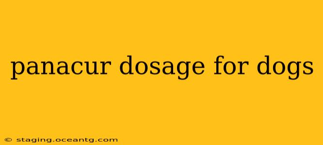 panacur dosage for dogs