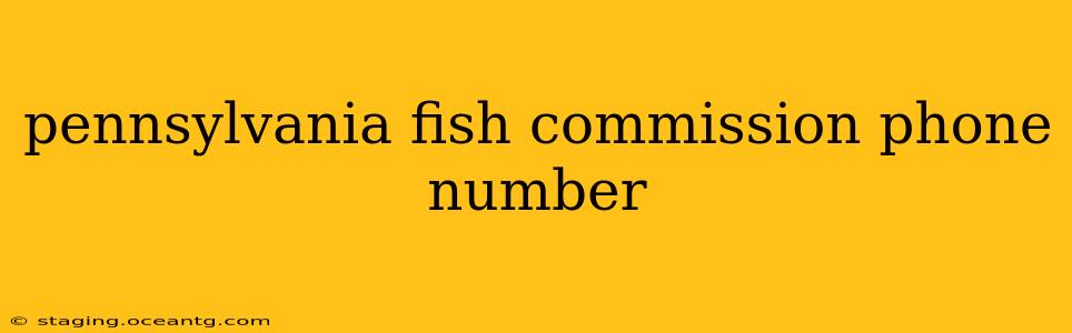 pennsylvania fish commission phone number