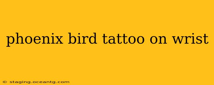 phoenix bird tattoo on wrist