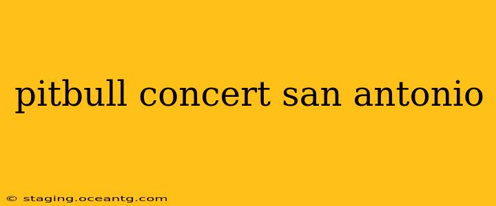pitbull concert san antonio