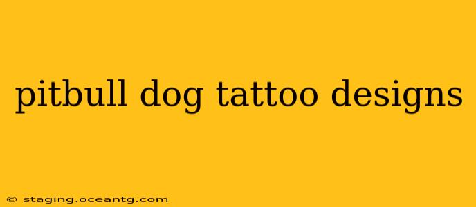pitbull dog tattoo designs