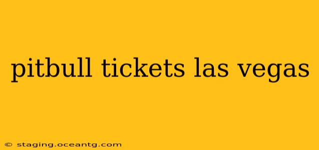 pitbull tickets las vegas