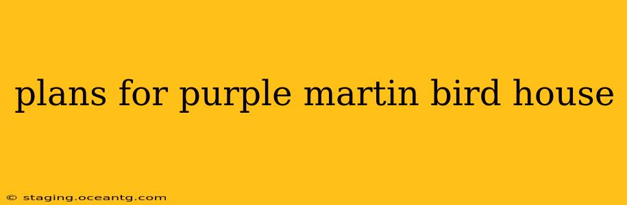 plans for purple martin bird house